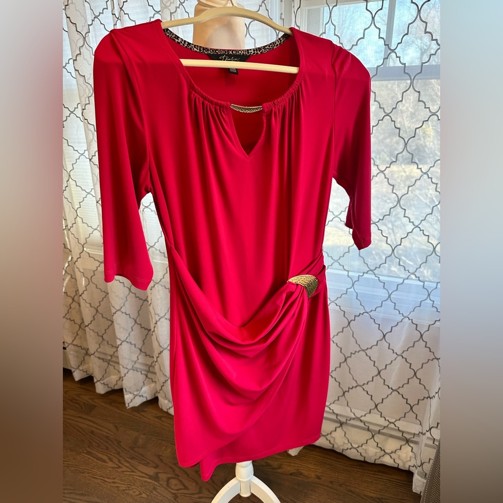 Thalia Sodi Pink Ruched Sheath Dress with Dolman Sleeves